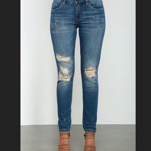New Blank NYC Skinny Distressed Jeans